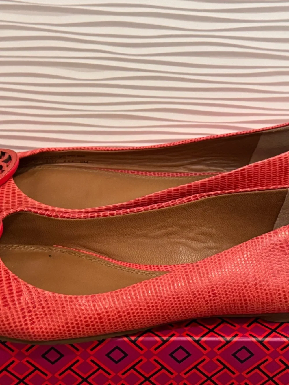 Tory Burch Mini Miller Ballet Flats Pink Size 8
